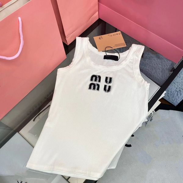 Woman Vests Tshirts Designer Womens T Shirt Tanks Diamond Embroidery T-Shirts Printed Tees Tops Short Outwears Street Round Nexk Shirt Sleeveless S-XL, Black3
Woman Vests Tshirts Designer Womens T Shirt Tanks Diamond Embroidery T-Shirts Printed Tees Tops Short Outwears Street Round Nexk Shirt Sleeveless S-XL, Black3