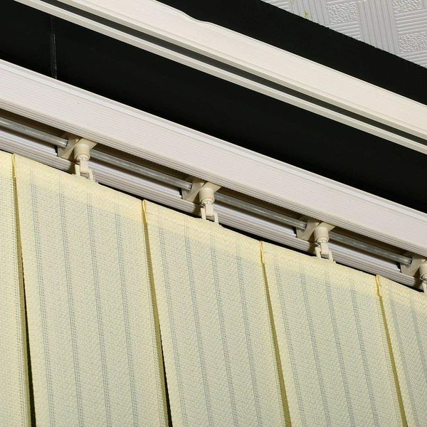 30Pcs Vertical Top Blind Hangers Slats Header Blade Curtain Hanger Double Hole 89MM Window Treatments Hardware Curtain Rods