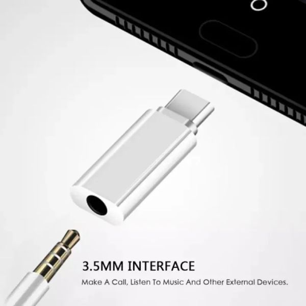 Male USB Type-C To Female Audio 3.5mm Converter Earphone Headset Charger Adapter for Xiaomi Huawei Oneplus Connector