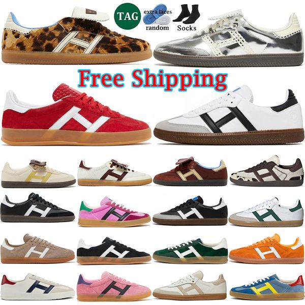 

Free shipping Designer Spezial casual shoes for men women originals sneakers OG Vegan Adv Wales Bonner Leopard Pink Velvet Black White Gum mens sports trainers, Color 9