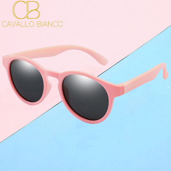 

Small Round Polarized Kids Sunglasses Silicone Flexible Safety Children Glasses 0-3 3-6 Years Boys Girls Baby Eyewear UV400 Cat Eye Baby Glasses Pink CAVALLO BIANCO