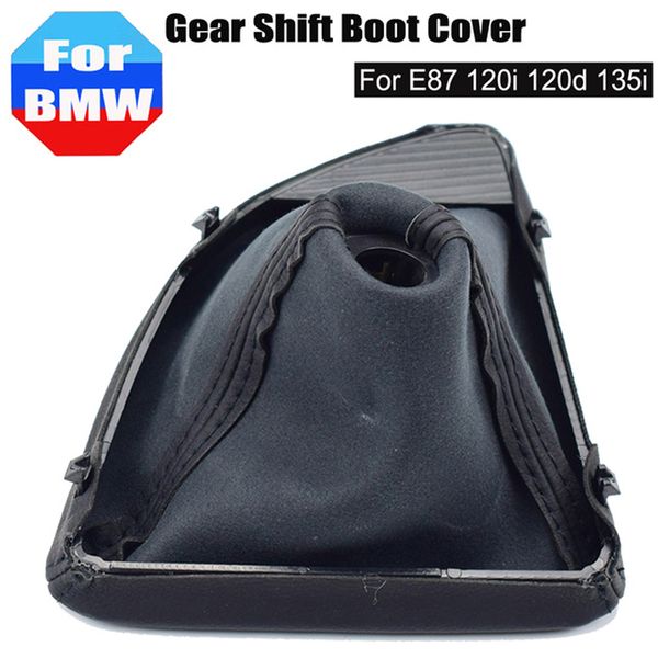 Manual Leather Car Shift Gear Knob Lever Gaitor Boot Cover Frame For BMW E81 E92 E87 E88 E90 E91 E92 E93 E30 E36 E46 E39