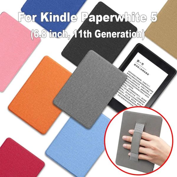 new For Kindle Paperwhite 5 Smart Cover PU Leather 2025 6.8 inch Folio Case 11th Gen Protective Shell Auto Sleep/Wake Hand Support Funda