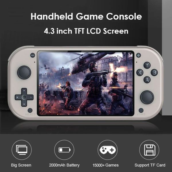 M17 Retro Game Portable Game Console 4.3 Inch 480*272 LCD Screen Mini Handheld Video Game Console Built-in Game 25 Emulators