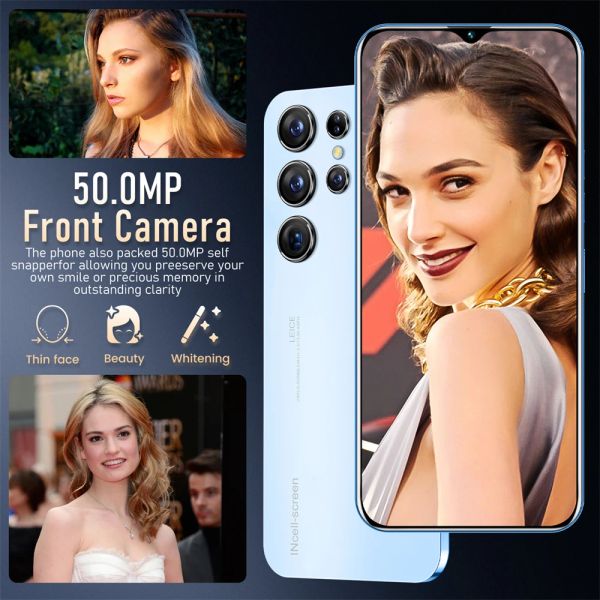Ultra+ S24 Mobile Phones 6.8 HD Screen SmartPhone Original 16+1T 5G Dual Sim Celulares Android Unlocked 108MP 6800mAh Cell Phone, Black
Ultra+ S24 Mobile Phones 6.8 HD Screen SmartPhone Original 16+1T 5G Dual Sim Celulares Android Unlocked 108MP 6800mAh Cell Phone, Black