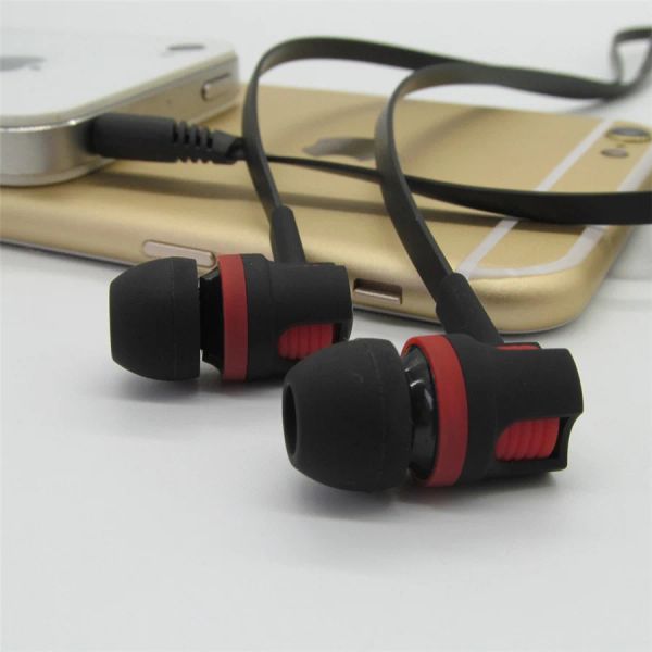Extra Bass Headphones wired Earphone 3.5mm Earphones With Microphone Noodles Style Sport Headset auriculare new 2025 for Samsung