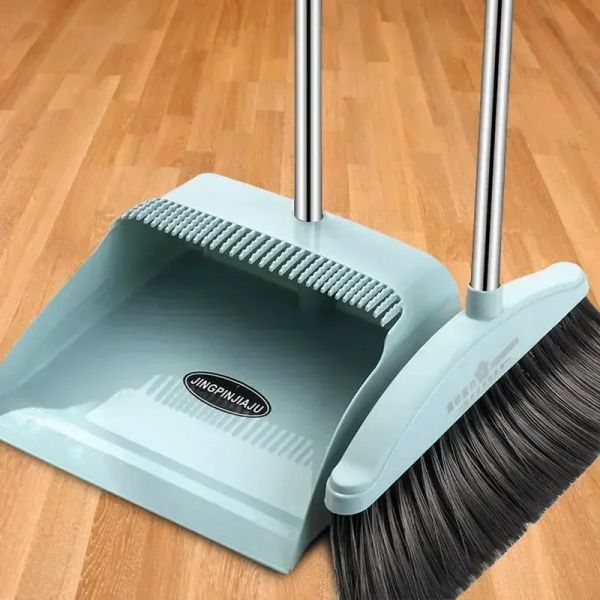 Dust Home Set Dustpan Office Pans Indoor And Room For Long With Broom Handle Kitchen Outdoor