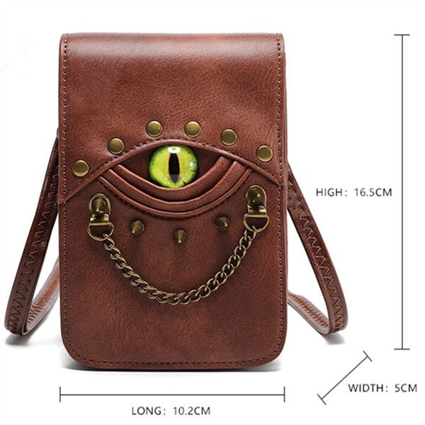 Sales factory men shoulder bag 3 colors niche design vertical retro mobile phone bag street trend rivet punk purse personalized eyes embellished fashion wallet 224#, Coffee
Sales factory men shoulder bag 3 colors niche design vertical retro mobile phone bag street trend rivet punk purse personalized eyes embellished fashion wallet 224#, Coffee