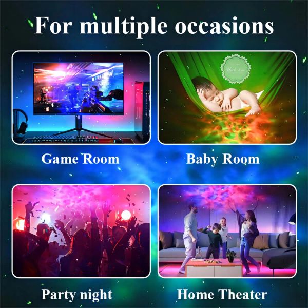 New Galaxy Astronaut Starry Projector Night Light LED Star Sky Nebula Decoration Bedroom Kids Birthday Gift Home