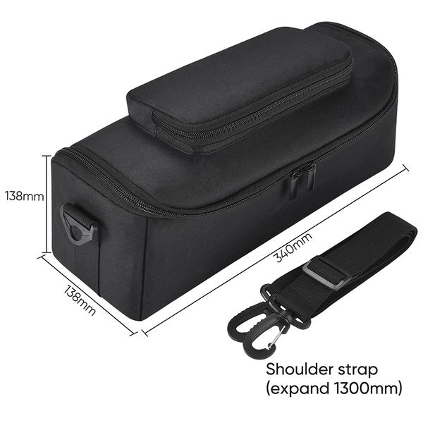 Portable Speaker Protective Case Scratch-resistant Carrying Storage Bags Double Zipper with Sholder Strap for Sony SRS-XB43