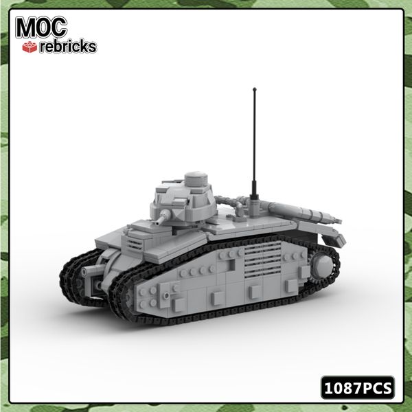 Military Series MOC 1940 French Army Char B1 Bis Heavy Tank Building Block Model DIY Set Kids Toys Hobbies Birthday Present
Military Series MOC 1940 French Army Char B1 Bis Heavy Tank Building Block Model DIY Set Kids Toys Hobbies Birthday Present