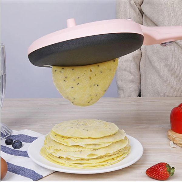 DHgate 220V Automatic Non-stick Crepe Maker Pancake Machine Pizza Maker Household Kitchen Tool Electric Baking Pan EU/AU/UK/US sold by DHgate