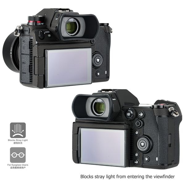 Soft Silicone Long Camera Eyecup Special for Panasonic DC-S1H S1R S1 Replaces Panasonic DMW-EC6 Viewfinder Eyepiece Protector