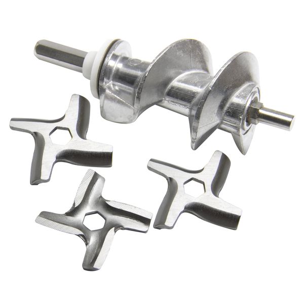 1 Set Kitchen Appliance 1pc 2025 115mm Meat Grinder new Screw SS-989843 and 3pcs Blade for Moulinex HV2 ME20 HV3 HV4 DR7 ME4 ME51 HV8