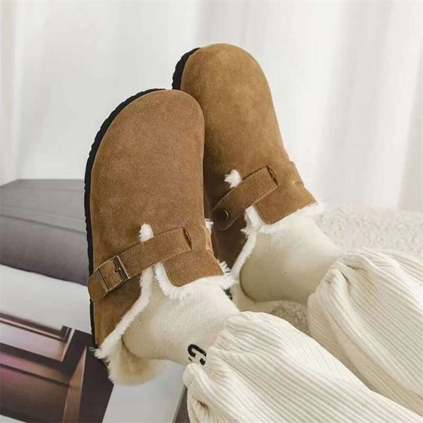 Designer Birkinstock Slippers Outlet Boken Shoes with Plush Round Head for Women Autumn and winter Slackers Wrapped Slippers, Color2
Designer Birkinstock Slippers Outlet Boken Shoes with Plush Round Head for Women Autumn and winter Slackers Wrapped Slippers, Color2