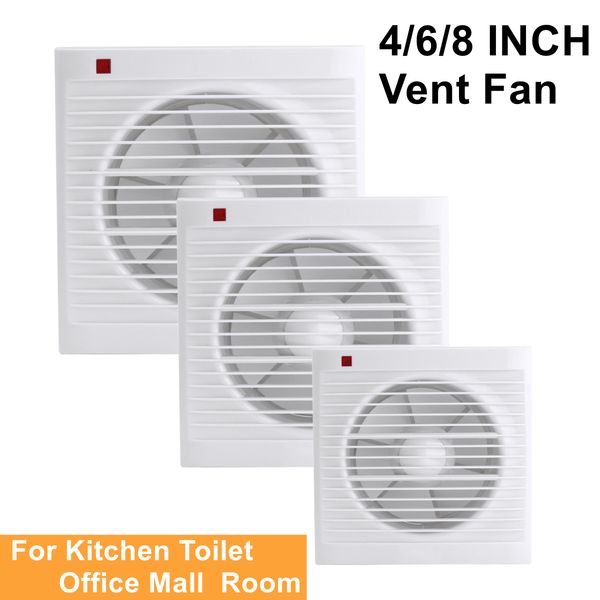 4 Inch 6 Inch 8 Inch Waterproof Mute Bathroom Extractor Exhaust Fan Window for Kitchen Toilet Vent Fan c6b7a
