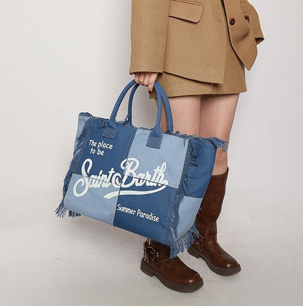 Outlet factory shoulder bag 4 colors sweet little fresh tassel canvas handbag large capacity lightweight fashion tote bag daily commuter letter handbag 58072#, Blue
Outlet factory shoulder bag 4 colors sweet little fresh tassel canvas handbag large capacity lightweight fashion tote bag daily commuter letter handbag 58072#, Blue