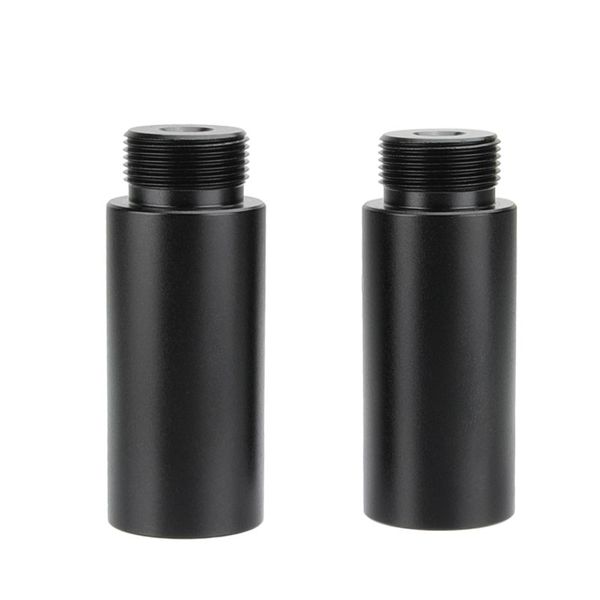CAMVATE 2Pcs Aluminium Micro Rod 20mm 2" Long Camera Rod With 5/8"-27 Female To 5/8"-27 Male Microphone Thread Screw Adapter