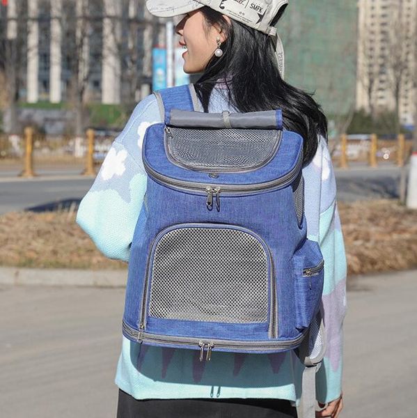 Wholesale pet bag 6 colors large capacity folding Oxford fabric light and casual pet backpack portable cat and dog backpack breathable fashion messenger bag 092#, Yellow-with logo
Wholesale pet bag 6 colors large capacity folding Oxford fabric light and casual pet backpack portable cat and dog backpack breathable fashion messenger bag 092#, Yellow-with logo