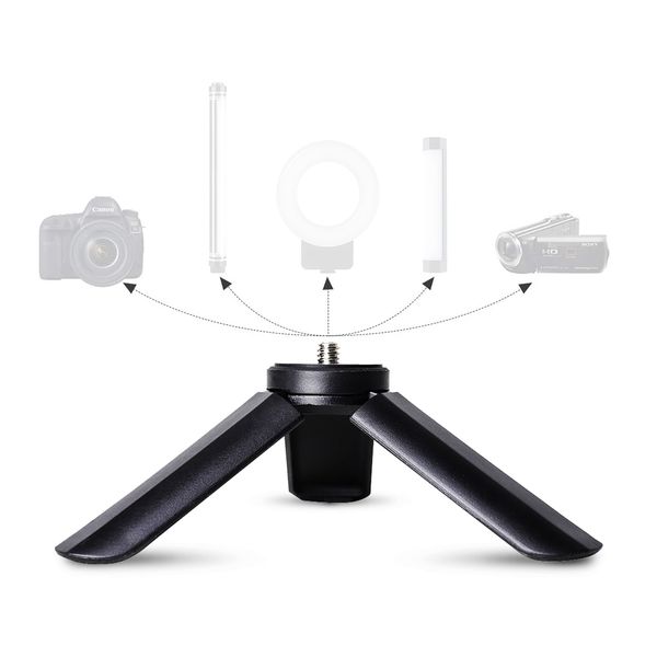 Mini Tripod Portable Small Tabletop light Stand Handheld Foldable with 1/4'' Screw Suitable for Camera Video Light Ring Light
