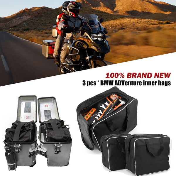 For BMW R1200GS Adv Black Inner Bags R 1200 GS adventure WATER-COOLED 2013-2017 Motorcycle Luggage Bags