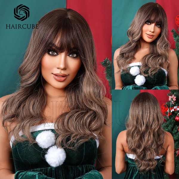 HAIRCUBE Wind Dyed Brown Straight bangs Long Curly Womens Wig Wigs, Ombre color
HAIRCUBE Wind Dyed Brown Straight bangs Long Curly Womens Wig Wigs, Ombre color