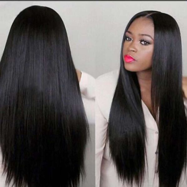 Wig female gradient Black Medium split long curly hair long straight hair big wave chemical fiber hair cap, Split straight black
Wig female gradient Black Medium split long curly hair long straight hair big wave chemical fiber hair cap, Split straight black