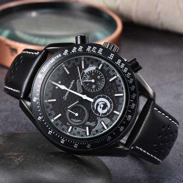 2024 Luxury brand men's six-pin chronograph multi-function belt watch men's quartz watch, Black
2024 Luxury brand men's six-pin chronograph multi-function belt watch men's quartz watch, Black