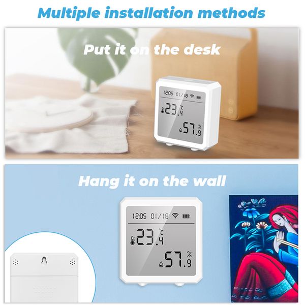 WiFi Smart IR Remote Control Compatible with Alexa Google Home Tuya App Control Real-time Monitoring for Greenhouse Humidor Room
