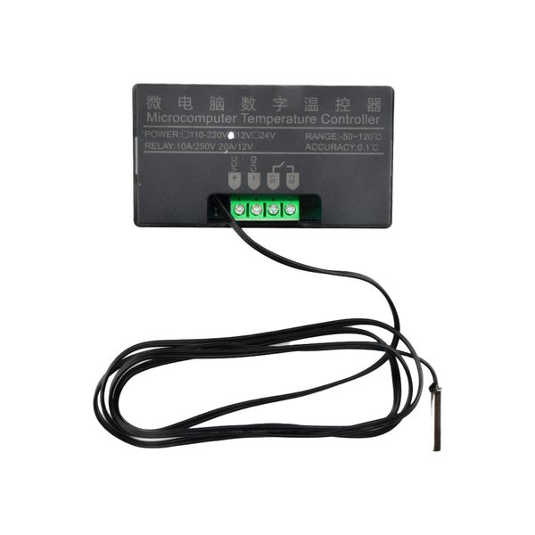 W3230 DC12V/24V AC10-220V Probe Line 20A Digital Temperature Control LED Display Thermostat with Heat/Cooling Control Instrument