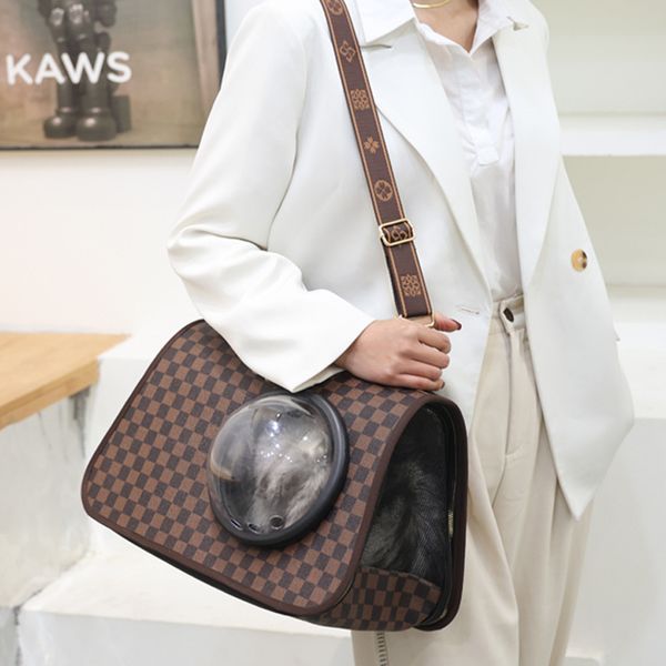 Fashion cat and dog handbags 2 colors go out portable space capsule pet shoulder bag trend plaid pet handbag daily travel 9 kg pet breathable fashion backpack, Image color
Fashion cat and dog handbags 2 colors go out portable space capsule pet shoulder bag trend plaid pet handbag daily travel 9 kg pet breathable fashion backpack, Image color