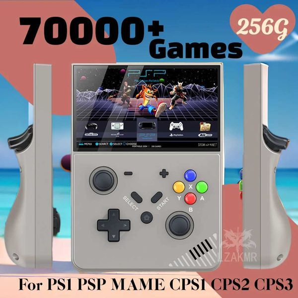 Portable Game Players Portable Retro Gaming Console R43 PRO Handheld Game Player 4.3 Screen 256G 70000+ Games for 1 P N64 Play Anytime Anywhere z241111