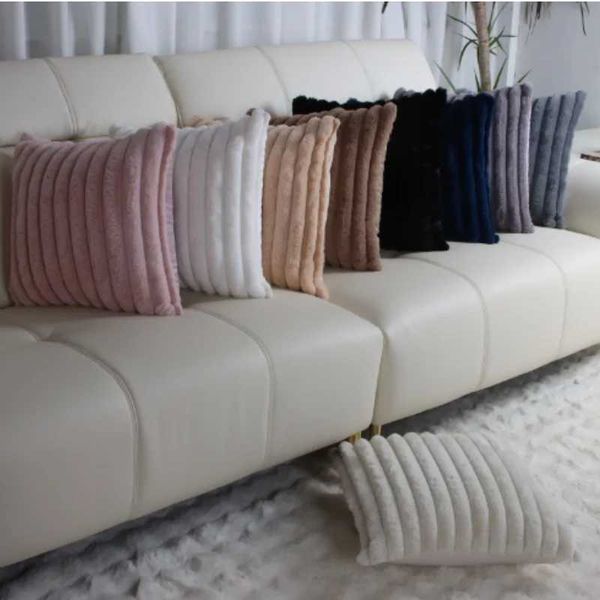 Pillow Case 45x45cm INS Faux Fur Plush Throw Cover Modern Striped Soft White case Waist Cushion Home Sofa Couch Bedroom DecorC241109, Green
Pillow Case 45x45cm INS Faux Fur Plush Throw Cover Modern Striped Soft White case Waist Cushion Home Sofa Couch Bedroom DecorC241109, Green