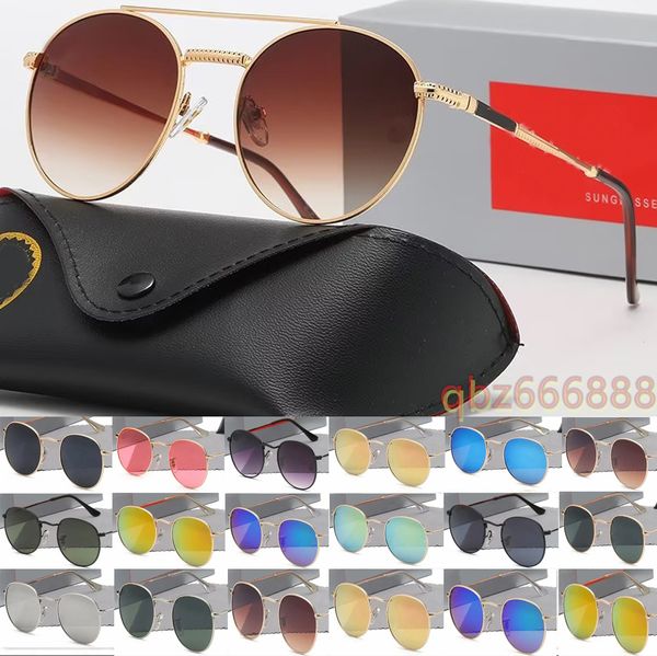 

Desinger Classic Round Design UV400 Eyewear Sunglasses Metal Gold Frame Sun Glasses Men Women Mirror Sunglasses Polaroid Glass Lens