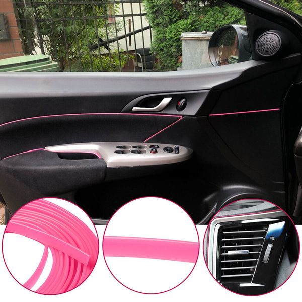 5M Car Interior Moulding Trim Strip Door Gap Edge Moulding Trim Universal Decorative Line Auto Accessorie Molding Line Trims