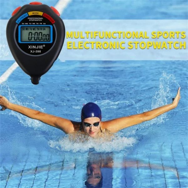 Classic Waterproof Digital Professional Handheld LCD Handheld Sports Stopwatch Timer Stop Watch With String For Sports Running