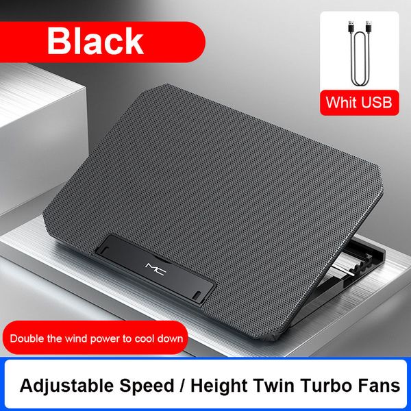 Adjustable Laptop Cooler Fan 17inch Gaming Two USB Mute Port 2600RPM Fold Laptop Stand Cooling Pad Notebook Stand Hold For Lapto
