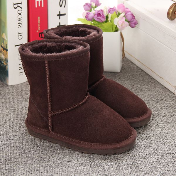 

Kids Snow Boots Designer Australia Children Snow Boots Big Boy Girl Winter Shoes Juvenile Student Snow Winter Bailey 2 Bows Boot EUR21-35, With ug /no boxes