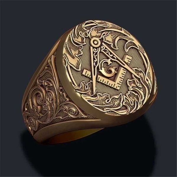 Band Rings New Retro Letter Ag Freemason Pattern — compare prices at CompareOffers