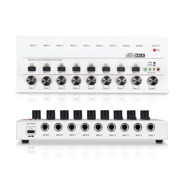 Mini Mixer G-MARK Mix8 Sound Board Controller 8 Channel For Musical Instrument Guitar Microphone Stage