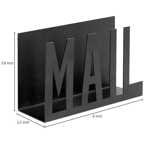 Black Metal Desktop Cutout Mail Letter Holder — compare prices at CompareOffers