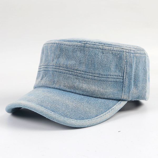 Men Military Cap Cotton 2023 Summer Navy Denim Flat Top Military Hat Cadet Hats for Dad Caps gorra militar hombre, Blue
Men Military Cap Cotton 2023 Summer Navy Denim Flat Top Military Hat Cadet Hats for Dad Caps gorra militar hombre, Blue