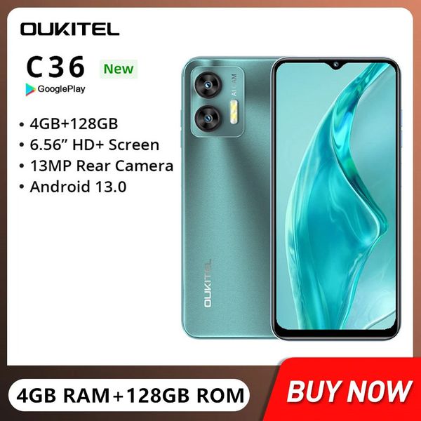 C36 Ultra-thin OUKITEL 4G Smartphones Octa Core 4GB+128GB 6.56Inch HD Screen Android 13 Mobile Phone 13MP Camera 5150mAh Battery B+128GB MP, Black
C36 Ultra-thin OUKITEL 4G Smartphones Octa Core 4GB+128GB 6.56Inch HD Screen Android 13 Mobile Phone 13MP Camera 5150mAh Battery B+128GB MP, Black
