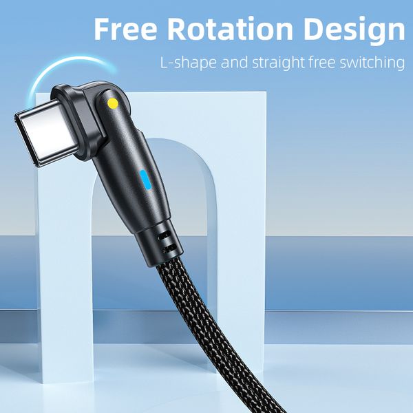 180 Degree 60W PD Cable For Cubot Tab 40 Charging Cable Cubot Note 21 Note 50 Tab KingKong Cubot KingKong Star Type C to Type C