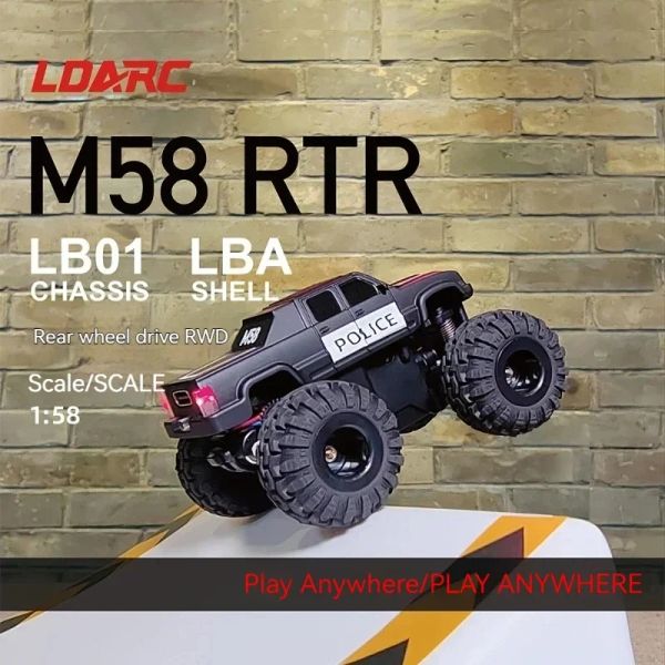 New LDARC M58 RC Truck RTR 2.4GHz 1/58 MINI Mirco RC Electric Remote Control Model Car Adult Children's Tabletop Toys gifts