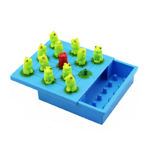 Frog Checkers Board Game Logical Thinking Toys Kids Montessori Intellectual Puzzle IQ Challenge Juegos De Ingenio