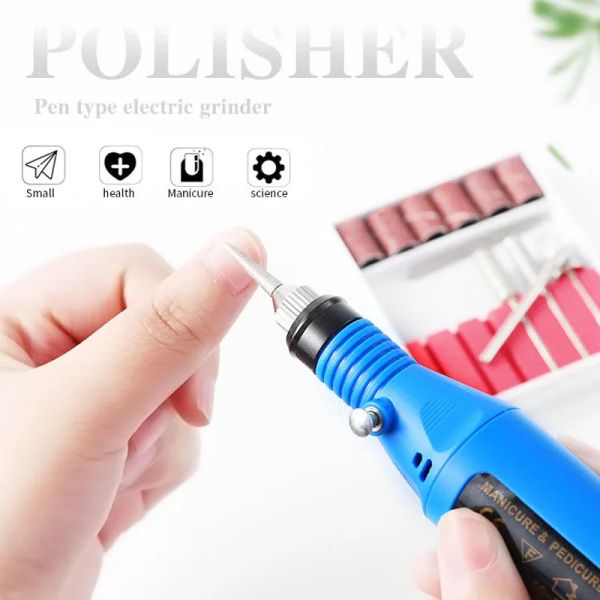 Electric Nail Drill Machine Kit Nail Art Pen Pedicure Nail File Art Tools Mill Cutter With Nail bits Equipment