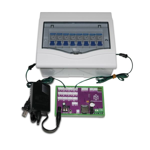 Mysterious Studio escape room game prop switch breaker turn the switch to right position to unlock and escape adventurer chamber room with sound