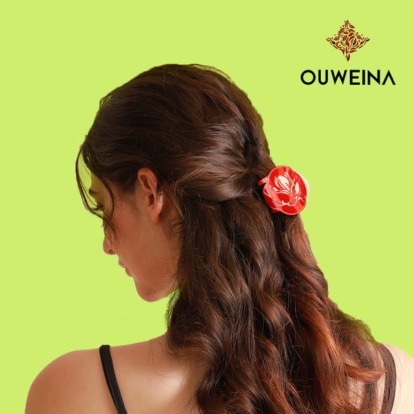 New red flowers cute back of the head hair clips large grab clip splicing acetate shark clip headdress handmade printing
New red flowers cute back of the head hair clips large grab clip splicing acetate shark clip headdress handmade printing