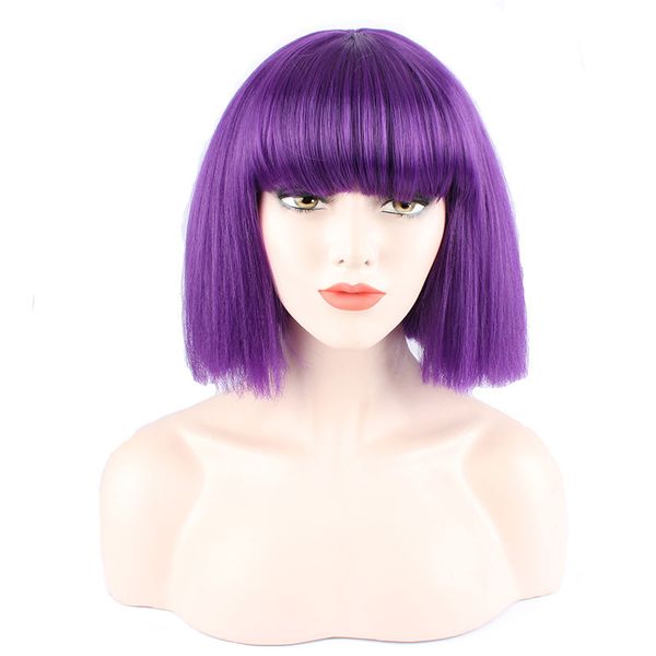 Purple Short Straight Hair Fashion Lady Sexy Natural Fluffy Role Ping Wig Synthetic Short Hair Bob Short Hair Black and White Women Wig Daily Work Party, Natural color
Purple Short Straight Hair Fashion Lady Sexy Natural Fluffy Role Ping Wig Synthetic Short Hair Bob Short Hair Black and White Women Wig Daily Work Party, Natural color